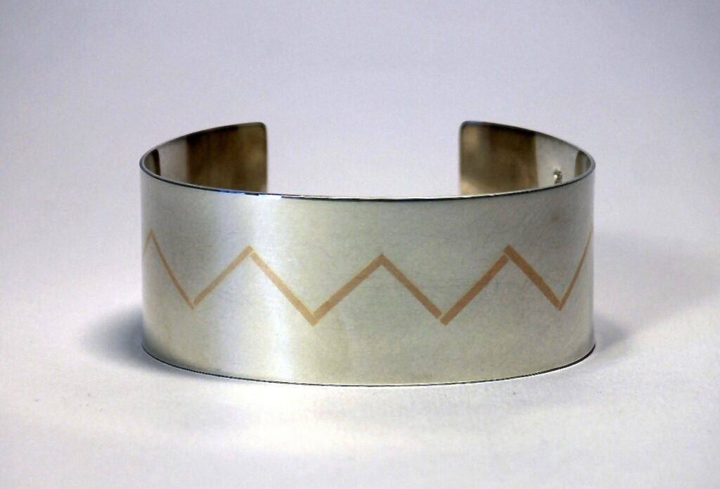 Silver and Gold Cuff Bracelet, Gary Morga
